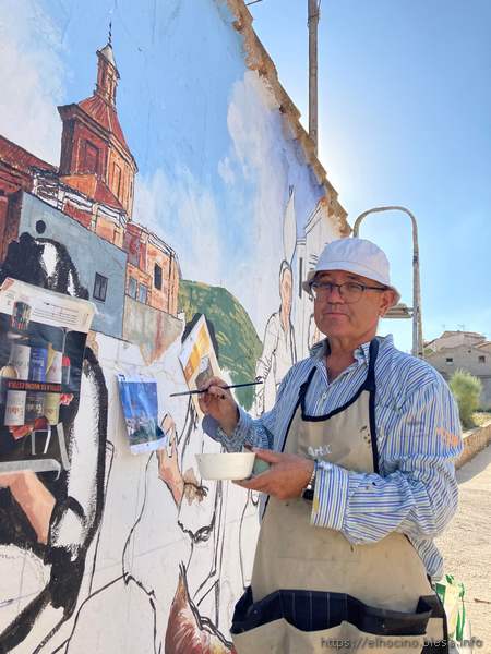 Pintura mural de Angel Tomás y Fátima Tomás, en Blesa (Teruel)