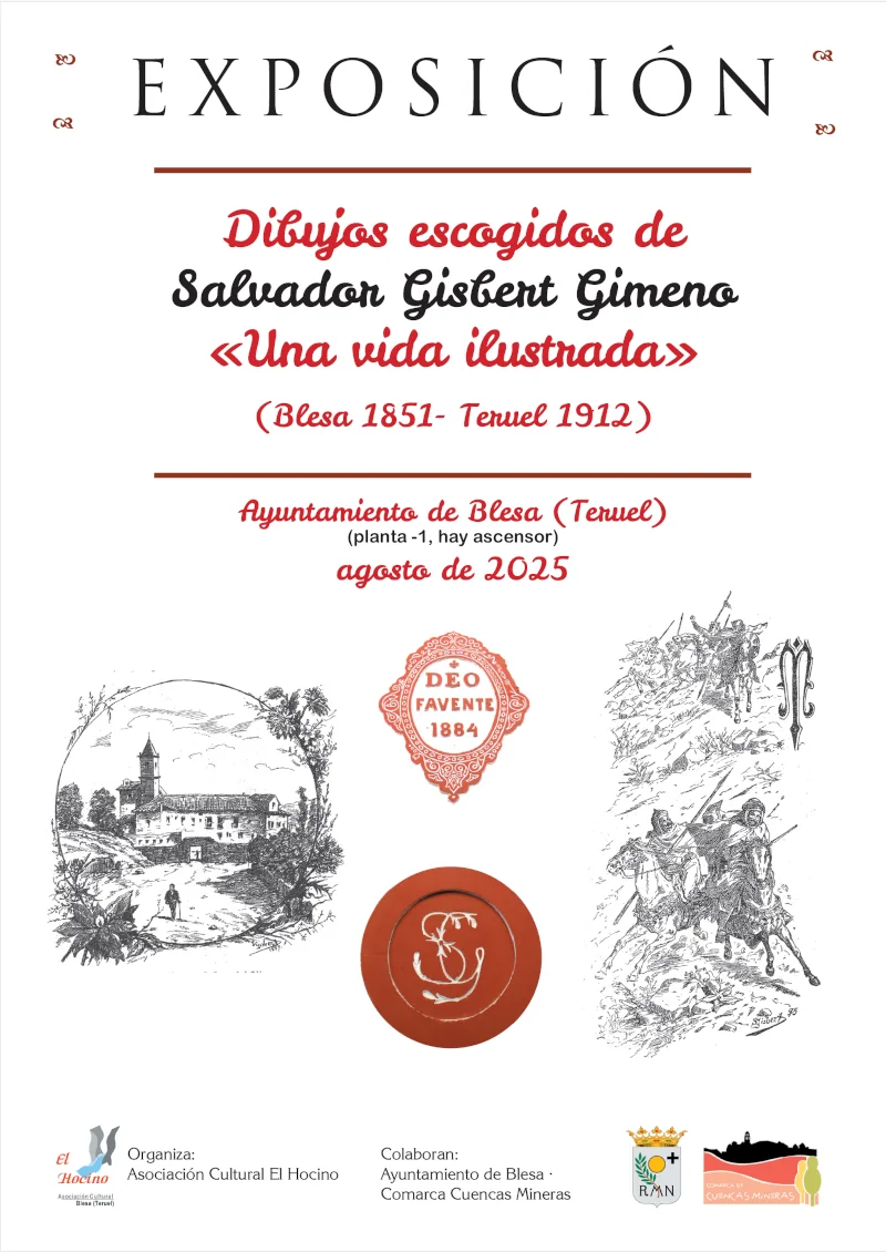 Exposición de dibujos de Salvador Gisbert Gimeno. Agosto 2025. Blesa (Teruel)